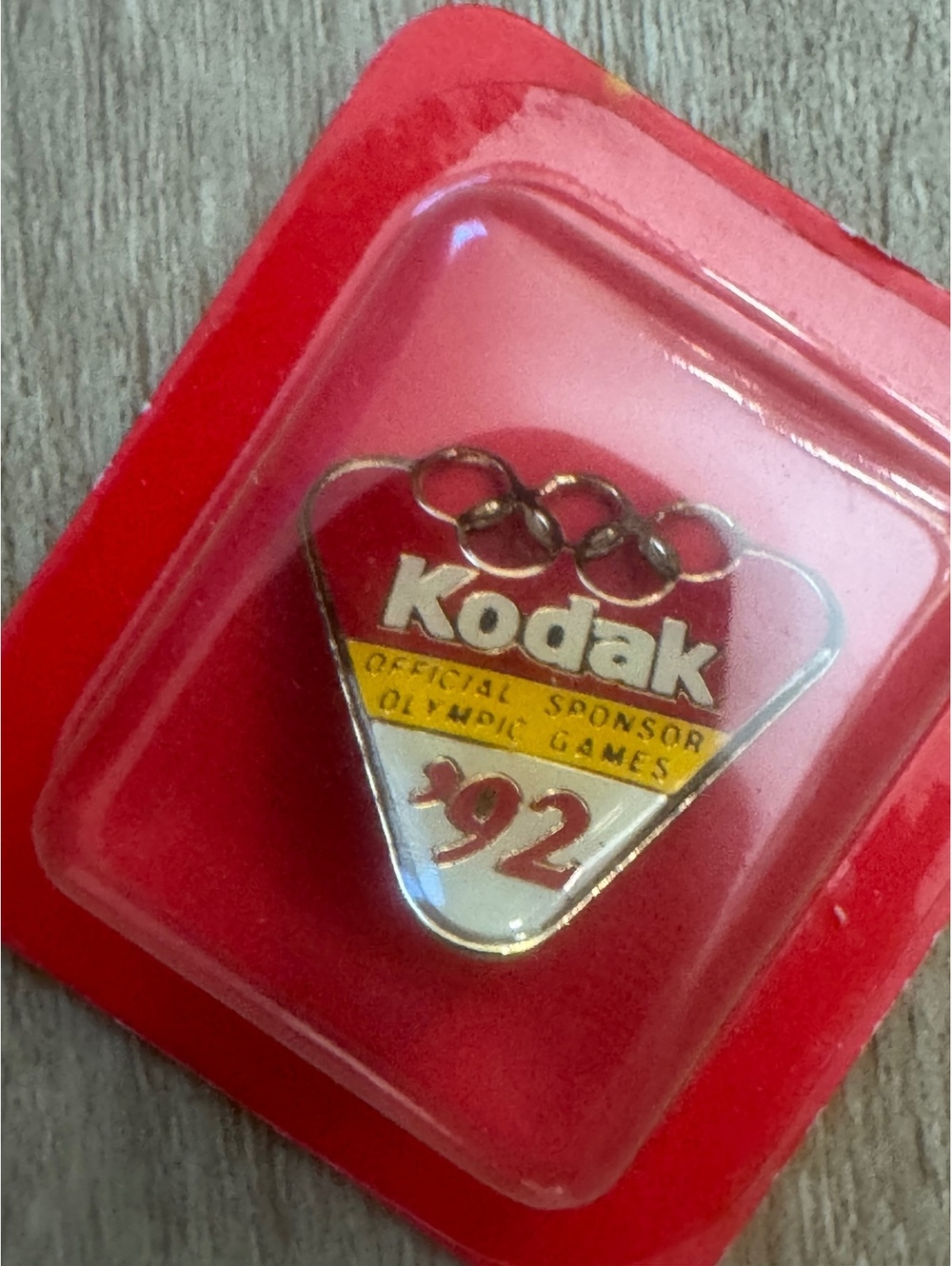 Kodak 1992 Olympic Games Official Sponsor Vintage Pin Badge